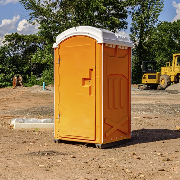 how often are the porta potties cleaned and serviced during a rental period in Conkling Park ID